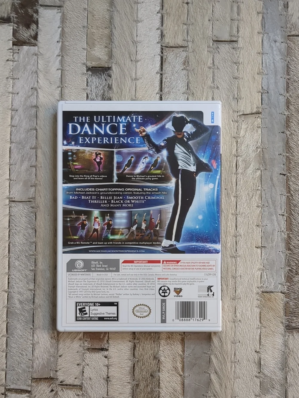 Michael Jackson The Experience Ubisoft Nintendo Wii Game (Tested & Playable)